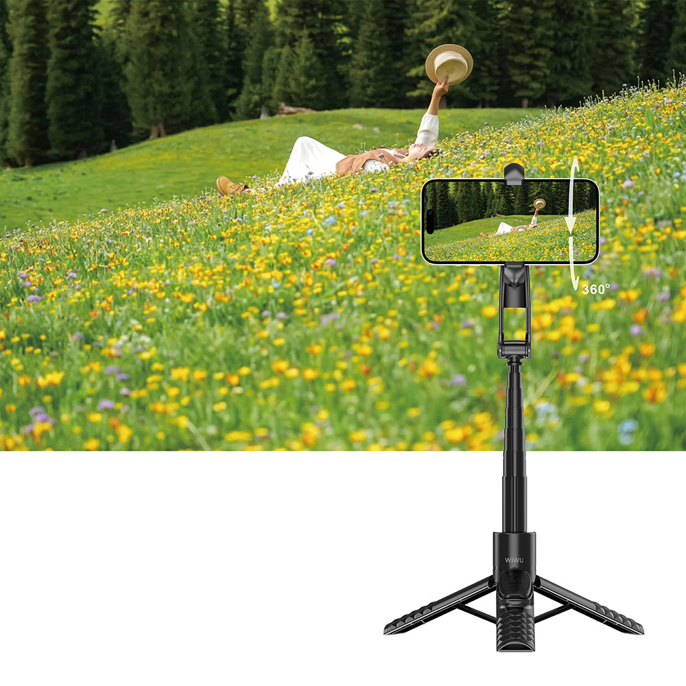 Wiwu Wi-SE014 Magnetik Özellikli 360 Derece Dönebilen Kumandalı Selfie Çubuğu ve Tripod Wiwu Wi-SE014 Magnetik Özellikli 360 Derece Dönebilen Kumandalı Selfie Çubuğu ve Tripod